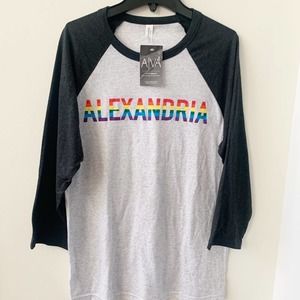 Pride Rainbow Washington DC Alexandria Adult Genderless Baseball Tee Medium